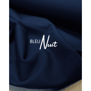 Jersey Milano Lourd Milo - "Spéciale Lory Courte" - Coupon de 1.50m - jusqu'au 44 - Bleu Nuit