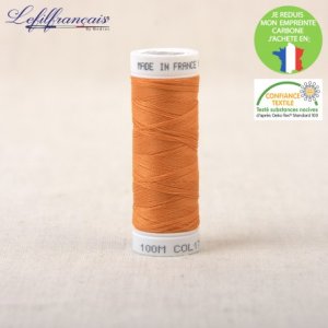 Fils à Coudre Polyester 100 m - Le Fil Français - 179 Orange