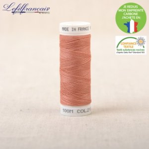 Fils à Coudre Polyester 100 m - Le Fil Français - 213 Orange Bengali