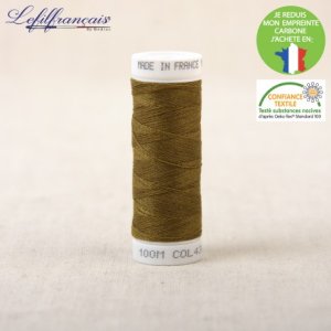 Fils à Coudre Polyester 100 m - Le Fil Français - 436 Mordoré