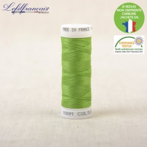 Fils à Coudre Polyester 100 m - Le Fil Français - 520 Vert Prairie