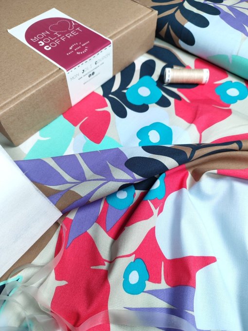 Mon Joli Coffret - La Robe Sorelle" Version Longue" - Coffret n°13  B-Popeline coton