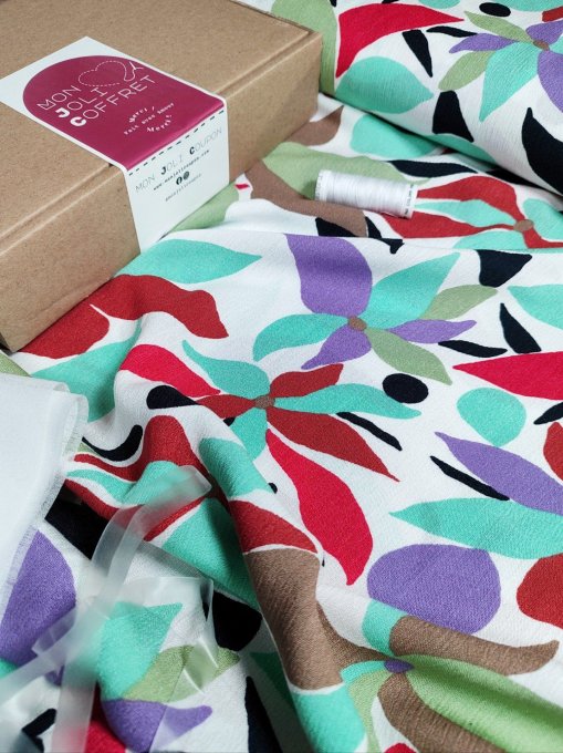 Mon Joli Coffret - La Robe Sorelle" Version Longue" - Coffret n°15 B- Crépon de viscose