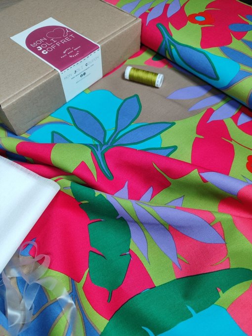 Mon Joli Coffret - La Robe Sorelle" Version Longue - Coffret n°17 B-Popeline coton