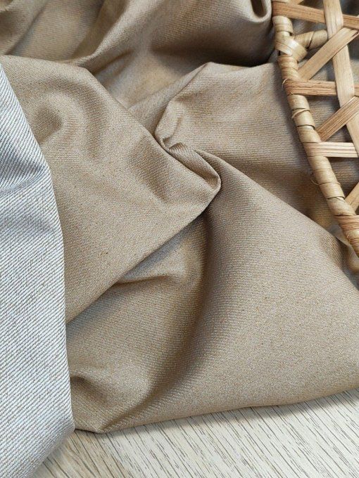 Sergé extensible Beige - par 10 cm