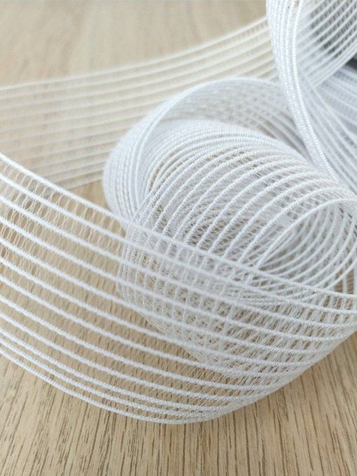 Élastique Fronceur 40 mm - Blanc - par 10 cm