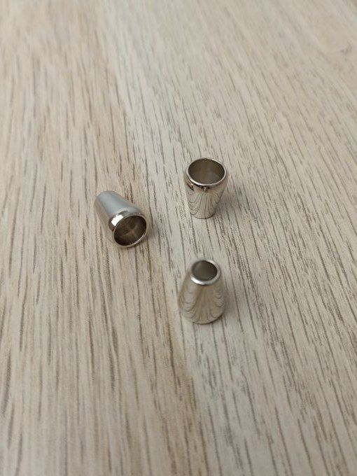 Embout de Cordon Métal Argent - 5 mm 