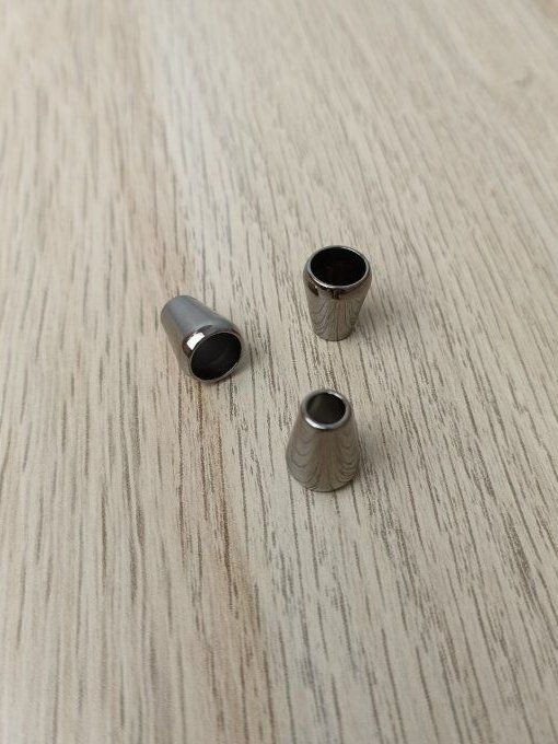 Embout de Cordon Métal Noir - 5 mm