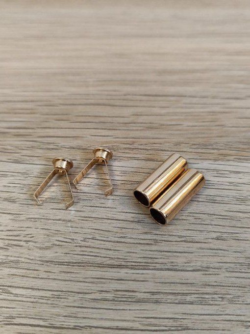 Embout de Cordon long Métal Doré - 5.5 mm