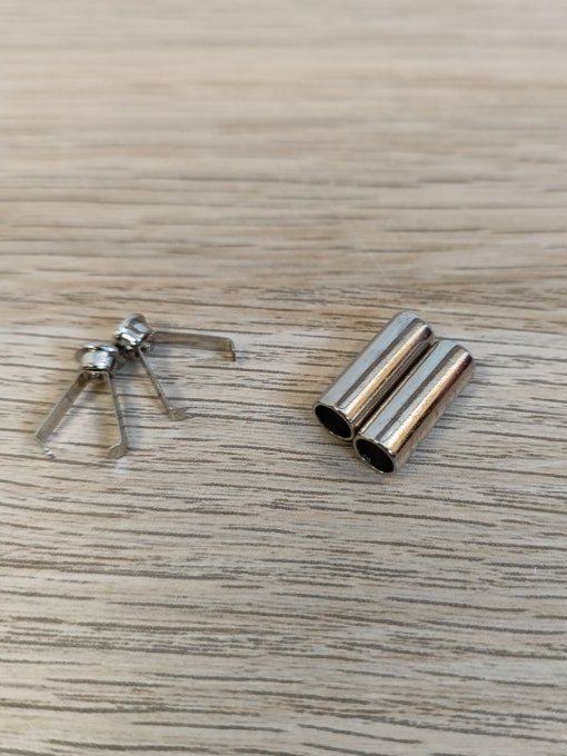 Embout de Cordon long Métal Argent- 5.5 mm 
