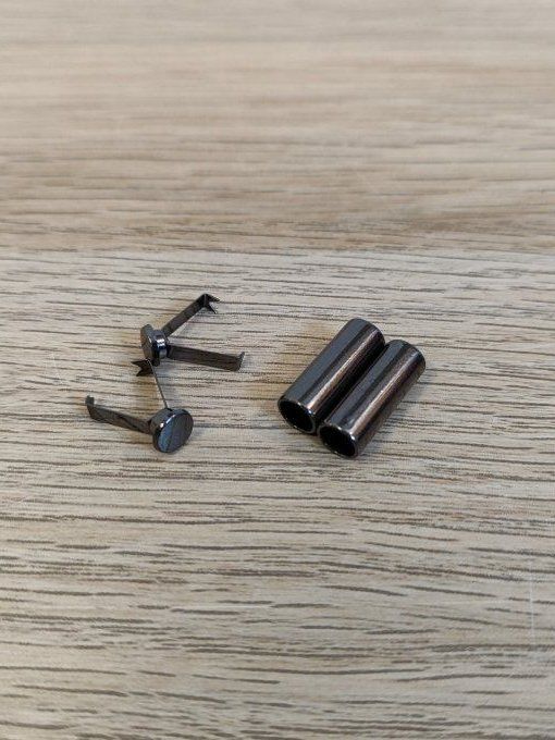Embout de Cordon long Métal Noir Brillant - 5.5 mm