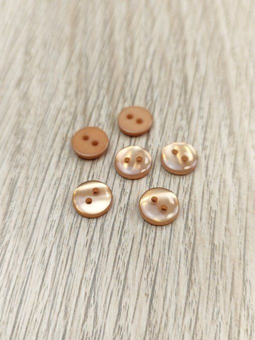Bouton Résine Camel - 10mm