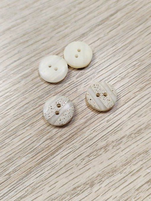 Boutons Nature - 15 mm