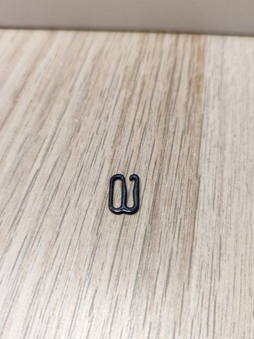  Crochet Métal Noir - 10mm