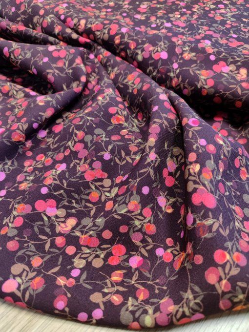 Viscose Merisier - par 10 cm 