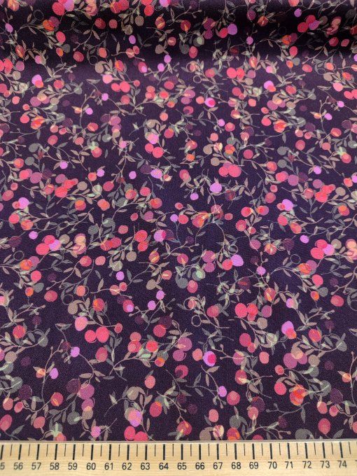 Viscose Merisier - par 10 cm 