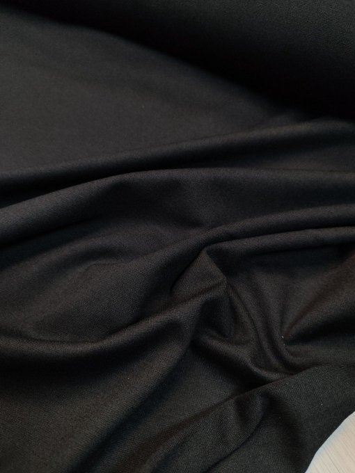 Jersey Milano Lourd Milo Noir Essentiel - Coupon 1.50m