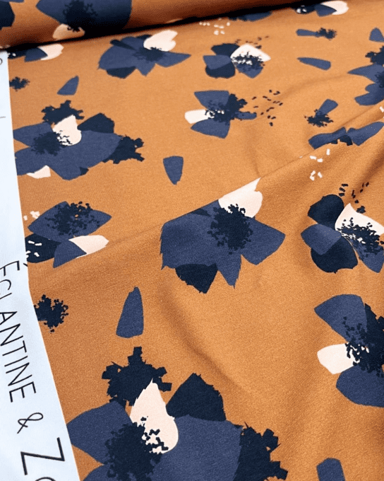 Jersey de Coton Anémona Camel - Eglantine & Zoé - par 10 cm 