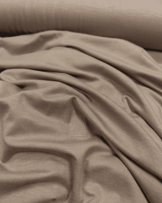 Jersey de Bambou Taupe - par 10 cm 