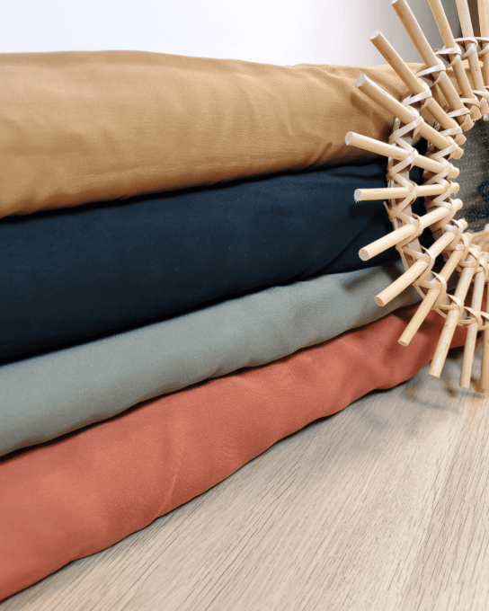 Twill de Viscose Velvis kaki  - Coupon 90cm 