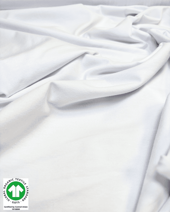 Jersey de Coton Bio Essentiel Blanc - par 10 cm
