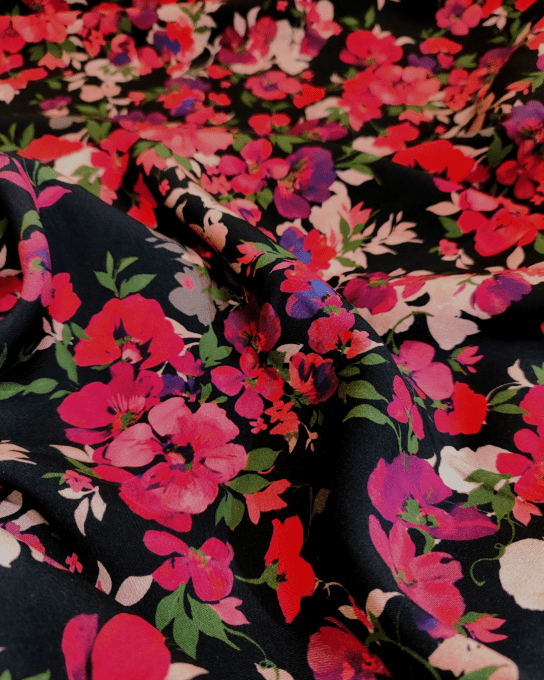 Mon Joli Coffret - La Robe Sorelle" Version Courte - manche 3/4" - Popeline de viscose Scarlett