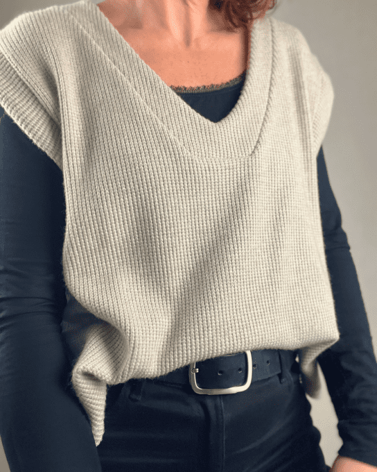 Maille Tricot Tendresse Beige- par 10 cm