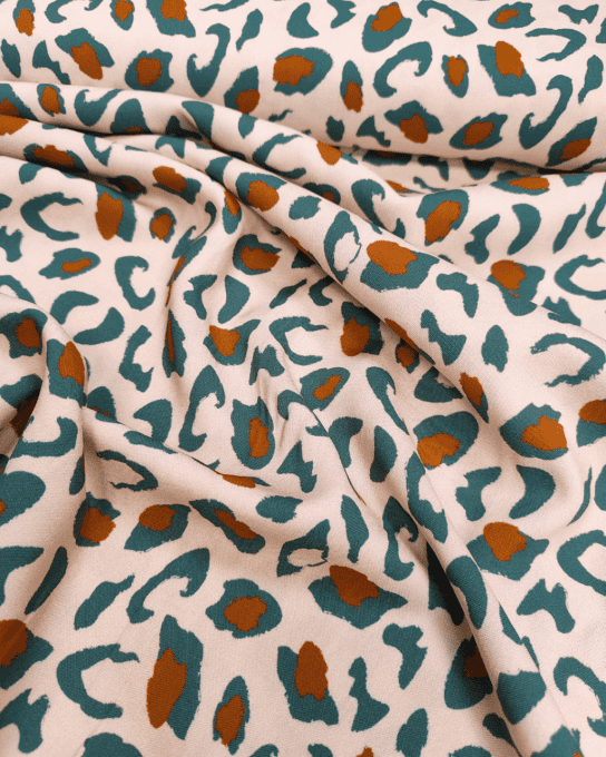 Popeline de viscose Bagheera Vert Eucalyptus - Eglantine & Zoé - par 10 cm 