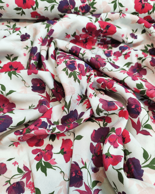 Popeline de viscose Scarlett Blanc cassé - Ecovero - par 10 cm