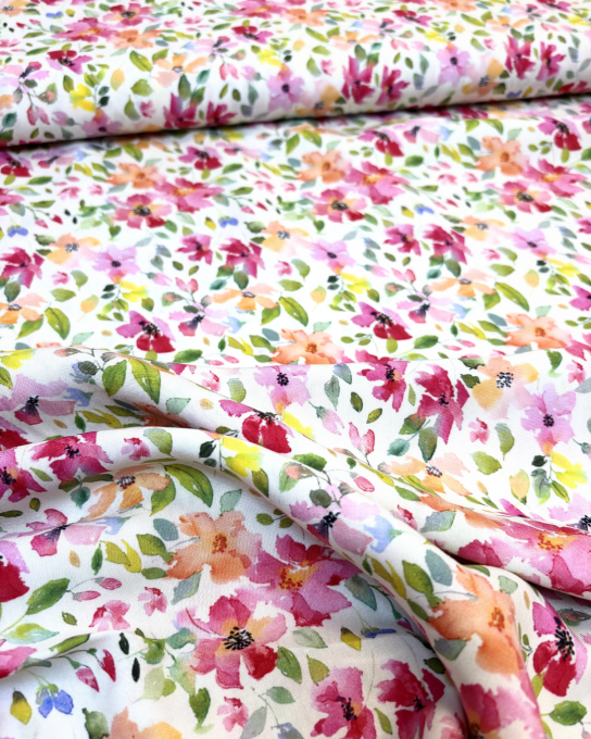 Popeline de Viscose Sunset - par 10 cm 