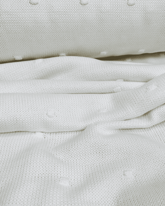 Maille Tricot  Nuage Blanc cassé - Coupon 70 cm