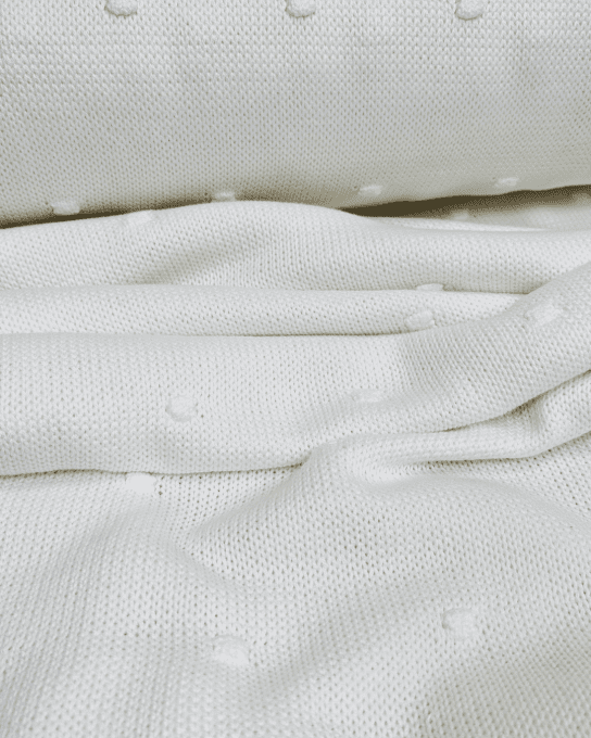 Maille Tricot  Nuage Blanc cassé - par 10 cm 