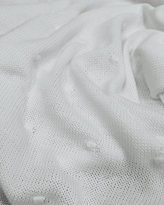 Maille Tricot  Nuage Blanc cassé - par 10 cm 