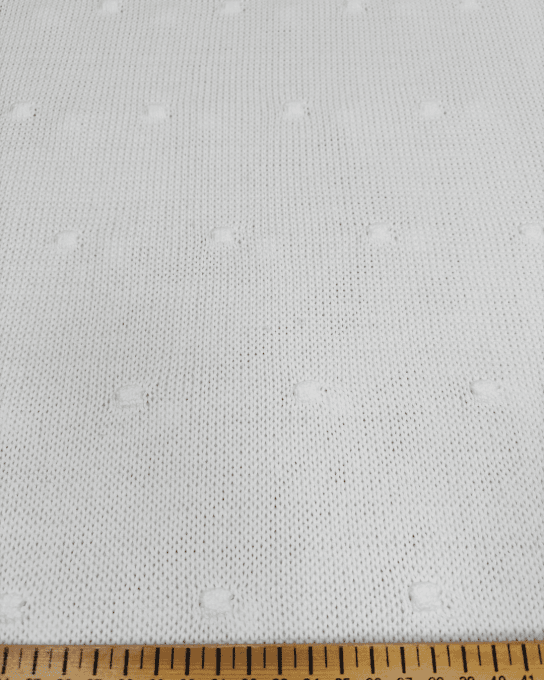 Maille Tricot  Nuage Blanc cassé - Coupon 70 cm