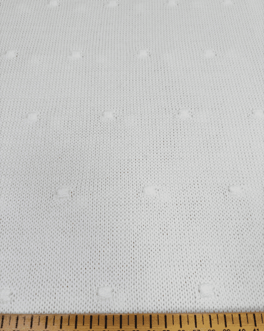 Maille Tricot  Nuage Blanc cassé - par 10 cm 