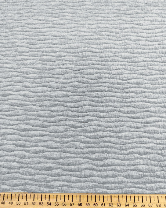 jersey jacquard Structuré Ondine Gris Chiné - par 10 cm 