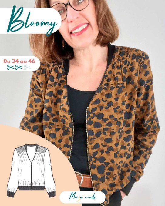 Mon Joli Coffret - La Veste Bloomy - Popeline de viscose 