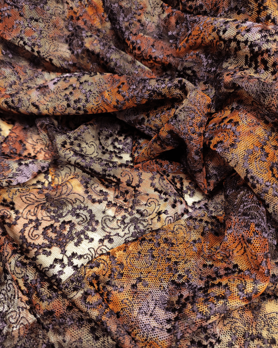 Dentelle brodée sur tulle "Opaline" - par 10 cm 