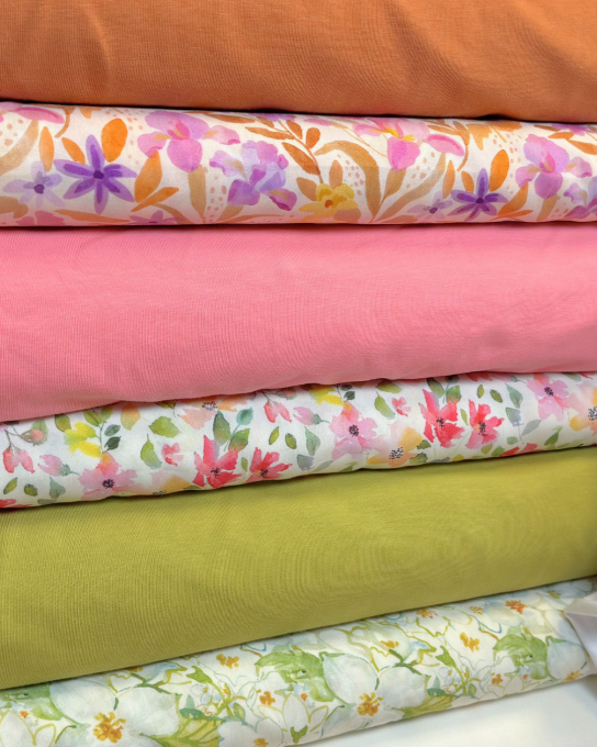 Popeline de Viscose Sunset - par 10 cm 