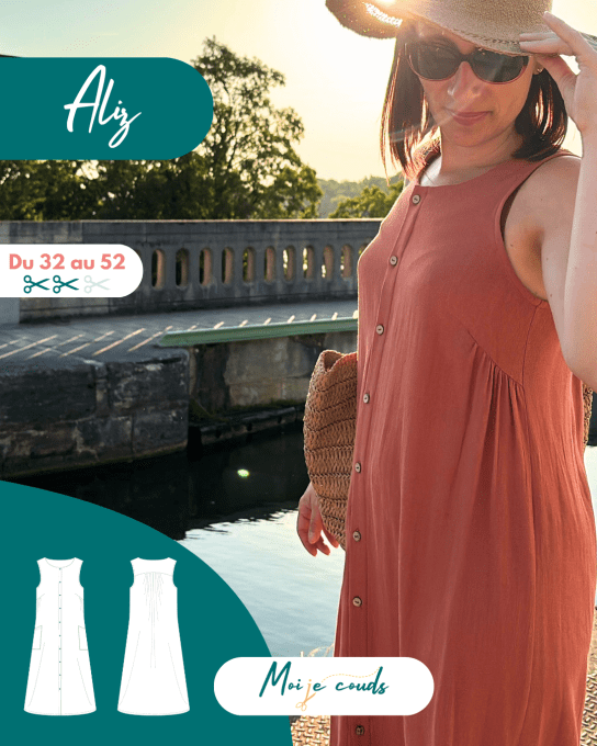 Mon Joli Coffret - La robe Aliz - Lin Viscose Lavé Bleu Nuit