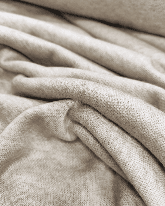 Maille Tricot Calin Beige Chiné - par 10 cm