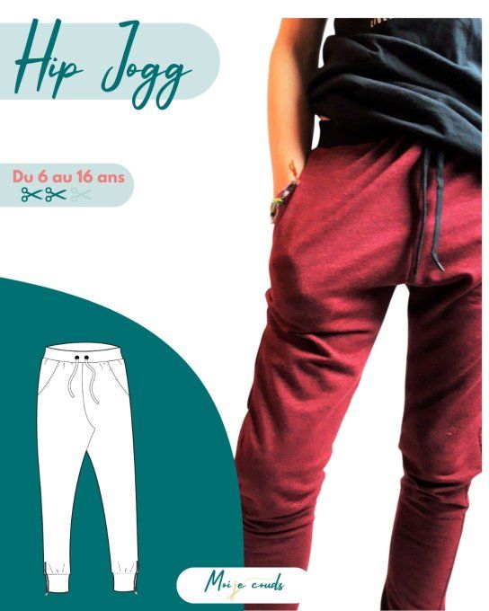 Patron Hip-Jogg 6 -16 ans -VERSION POCHETTE-