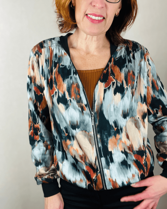 Mon Joli Coffret - La Veste Bloomy - Popeline de viscose 