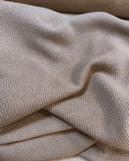 Maille Tricot Pure Taupe - par 10 cm