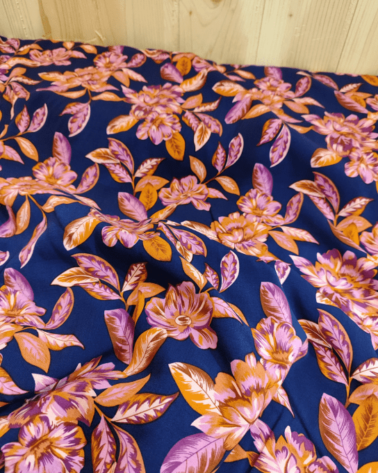 Popeline de viscose stretch Aurore - par 10 cm 