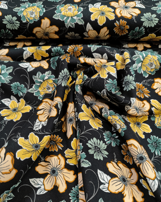 Popeline de viscose stretch - par 10 cm 