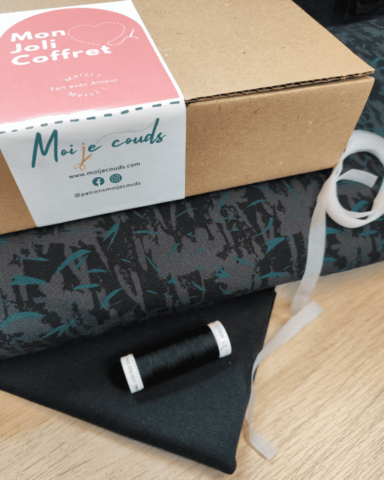 Mon Joli Coffret - La robe Belam - Popeline de viscose Craie Dark - Eglantine et Zoé