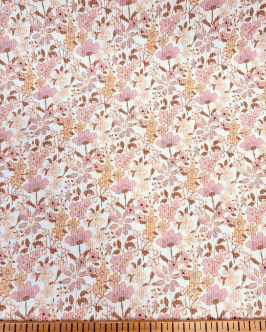 Jersey de Coton Fines Côtes Capucine - par 10 cm 