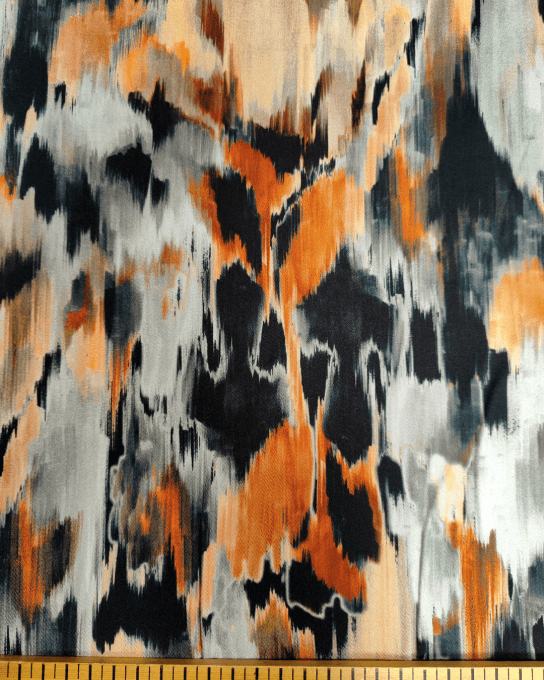 Satin de Viscose Stretch Vibrato Grise - par 10 cm 