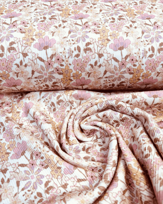 Jersey de Coton Fines Côtes Capucine - par 10 cm 